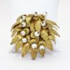 Picture of Vintage Miriam Haskell Drooping Leaves & Pearls Brooch & Earring Set