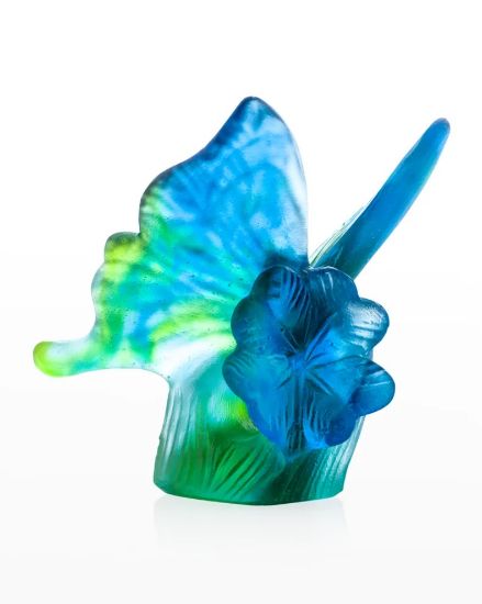 Picture of Daum Blue & Green Butterfly Figurine