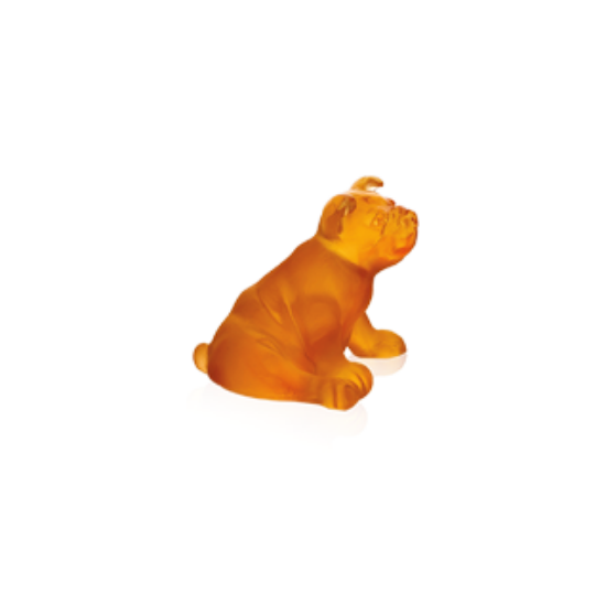 Picture of Daum Mini Puppy Amber Figurine