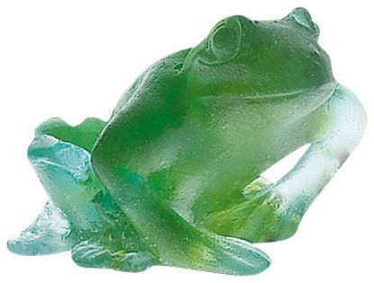 Picture of Daum Crystal Turquoise Tree Frog Figurine