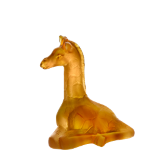 Picture of Daum Amber Mini Giraffe Figurine