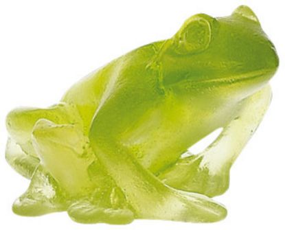 Picture of Daum Acid Green Tree Frog Crystal Figurine 