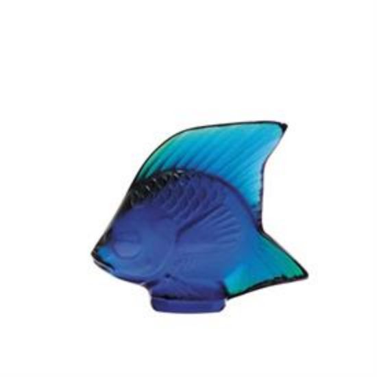 Picture of Lalique Fish Cap Blue Ferrat Blue Figurine