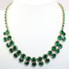 Picture of Vintage 1950's Weiss Emerald Green Rhinestone Necklace & Clip-On Earring Set