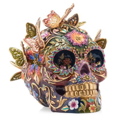 Picture of Jay Strongwater Frida Skull With Butterflies Fugurine