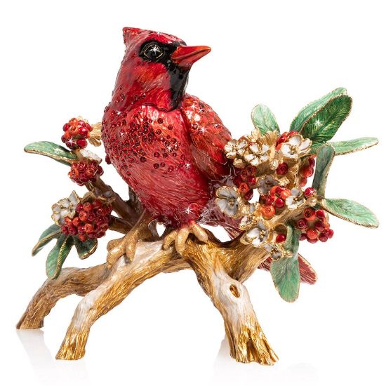 Picture of Jay Strongwater Red Cardinal On Branch Figurine