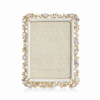 Picture of Jay Strongwater Leslie  Bejeweled Frame In Opal.