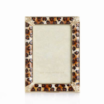 Picture of  Jay Strongwater Leonard  Leopard Frame With Pave Corners. 