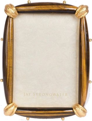 Picture of Jay Strongwater Angelo Frame In Genuine Tiger's Eye.