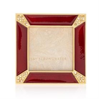 Picture of Jay Strongwater Leland 'Ruby' Pave Corner Frame