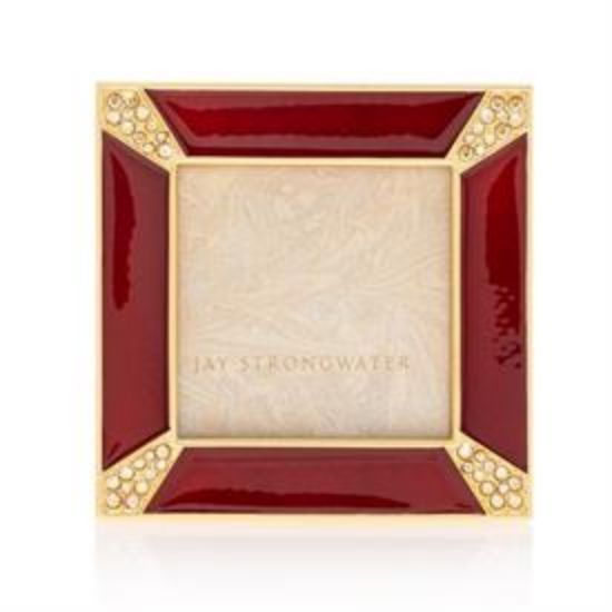 Picture of Jay Strongwater Leland 'Ruby' Pave Corner Frame