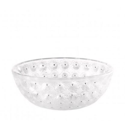 Picture of Lalique ,'Nemours' Flower Bowl With Black Enamel Accents.