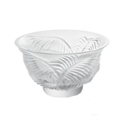 Picture of Lalique ,'Kelapa' Palm Leaf Bowl In Medium With Original Box.