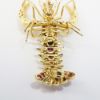 Picture of 14k Two-Tone Gold Ruby & Diamond Figural Lobster/Shrimp Brooch