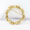 Picture of 14k Yellow Gold & Garnet Wreath Brooch