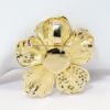 Picture of 14k Yellow Gold, Sapphire Cabochon & Diamond Flower Brooch/Pendant