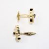 Picture of Vintage Mid Century 14k Yellow Gold & Black Star Sapphire Cufflinks