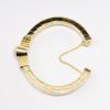 Picture of 18k Tri-Tone Gold Cuff Bracelet with Pavé Set Diamond Discs 