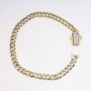 Picture of 14k Two-Tone Gold & Diamond Curb Chain Bracelet with Pavé Set Diamond Clasp