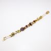 Picture of Vintage Mid Century 14k Yellow Gold, Gemstone & Enameled Slide Charm Bracelet