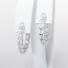 Picture of 14k White Gold & Diamond Hoop Earrings