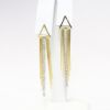 Picture of 14k Two-Tone Gold & Diamond Chime Style Dangle Earrings