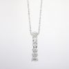 Picture of 14k White Gold Necklace with Graduated Diamond Bar Pendant