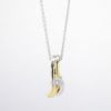 Picture of 18k White Gold Necklace with Two-Tone Gold & Diamond Pendant