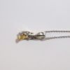 Picture of 18k White Gold Necklace with Two-Tone Gold & Diamond Pendant