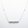 Picture of 18k White Gold Necklace with Diamond Stations & Bar Pendant