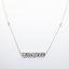 Picture of 18k White Gold Necklace with Diamond Stations & Bar Pendant