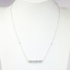 Picture of 18k White Gold Necklace with Diamond Stations & Bar Pendant