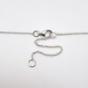 Picture of 18k White Gold Necklace with Diamond Stations & Bar Pendant