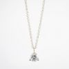 Picture of 18k White Gold Necklace with Diamond Solitaire Pendant