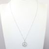 Picture of 14k White Gold Necklace with Diamond Peace Sign Pendant