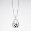 Picture of 14k White Gold Necklace with Teardrop Shaped Diamond & Black Enamel Filigree Pendant