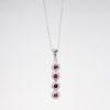 Picture of 14k White Gold Necklace with Ruby & Diamond Pendant