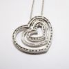 Picture of 14k White Gold Necklace with Stackable White Gold & Diamond Triple Heart Pendant