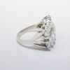 Picture of 14k White Gold Ring with Three Rows of Diamonds