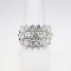 Picture of 14k White Gold Ring with Three Rows of Diamonds