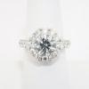 Picture of 14k White Gold & GIA Certified 2.01ct Diamond Solitaire Engagement Ring with Octagonal Diamond Halo