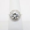 Picture of 18k White Gold & 2.30ct Diamond Solitaire Engagement Ring with Double Diamond Halo