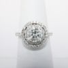 Picture of 14k White Gold & 1.17ct Diamond Solitaire Engagement Ring with Terraced Diamond Halos