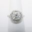 Picture of 14k White Gold & 1.17ct Diamond Solitaire Engagement Ring with Terraced Diamond Halos