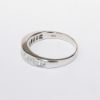 Picture of 14k White Gold Wedding Band with Channel Set Square Cut Diamonds