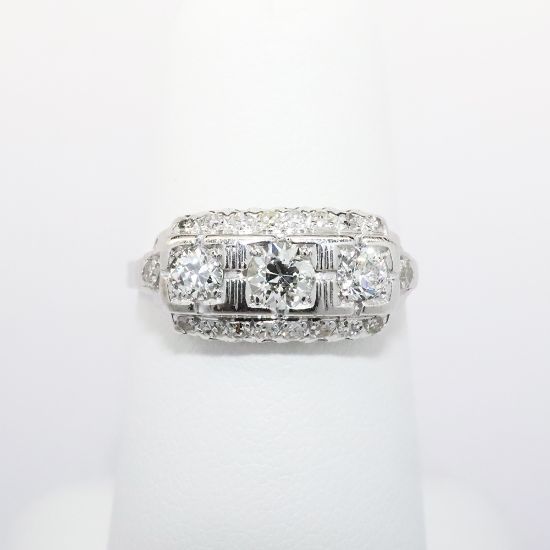 Picture of Antique Art Deco Era Iridium Platinum & Diamond Ring