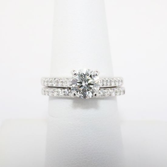 Picture of 14k White Gold & Diamond Bridal Ring Set