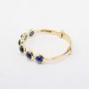 Picture of 18k Yellow Gold & Blue Sapphire Cabochons Stackable Ring 