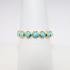 Picture of 18k Yellow Gold & Turquoise Cabochons Stackable Ring 