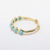 Picture of 18k Yellow Gold & Turquoise Cabochons Stackable Ring 